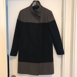 Kenneth Cole Colorblock Wool Coat